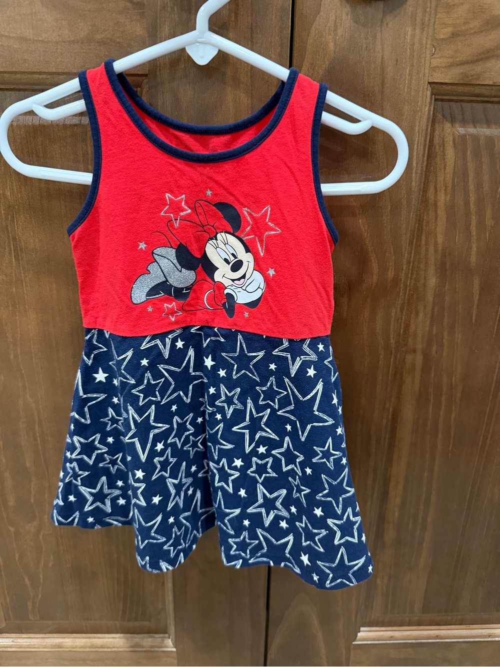 Jumping Beans Disney's Minnie Mouse Baby Girl Glittery Skater Dress, 12 Months